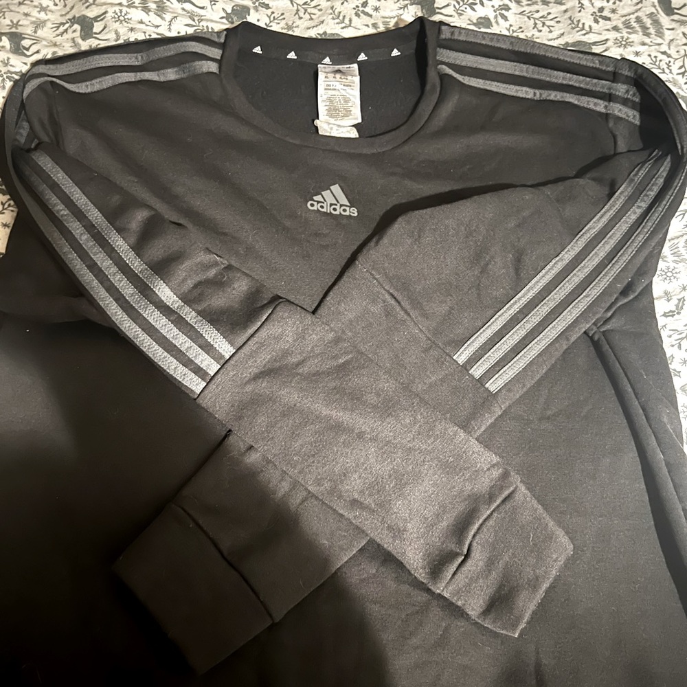 Adidas Black Crew-Neck Sweater